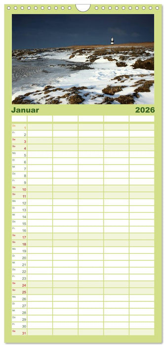 Leuchtturm "Kleiner Preuße" (CALVENDO Familienplaner 2026)