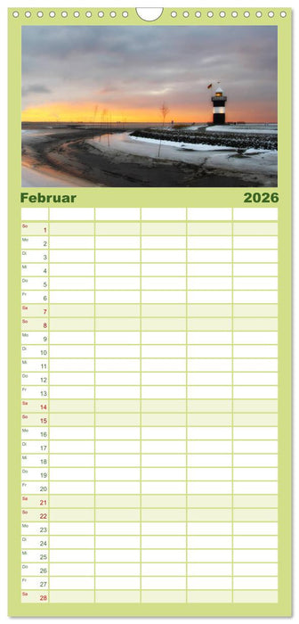 Leuchtturm "Kleiner Preuße" (CALVENDO Familienplaner 2026)