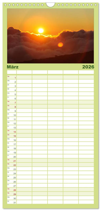 Hawaii - Oahu - Maui (CALVENDO Familienplaner 2026)