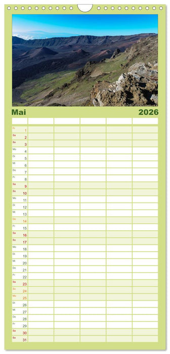 Hawaii - Oahu - Maui (CALVENDO Familienplaner 2026)