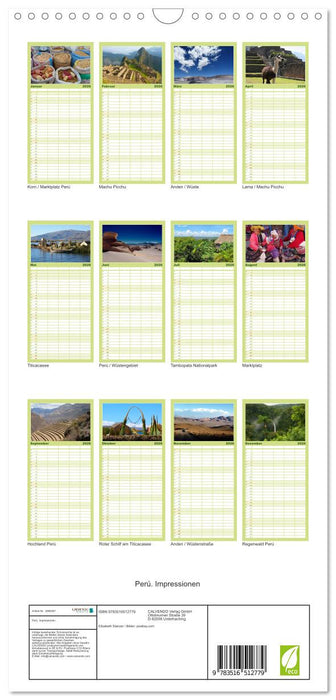 Perú. Impressionen (CALVENDO Familienplaner 2026)