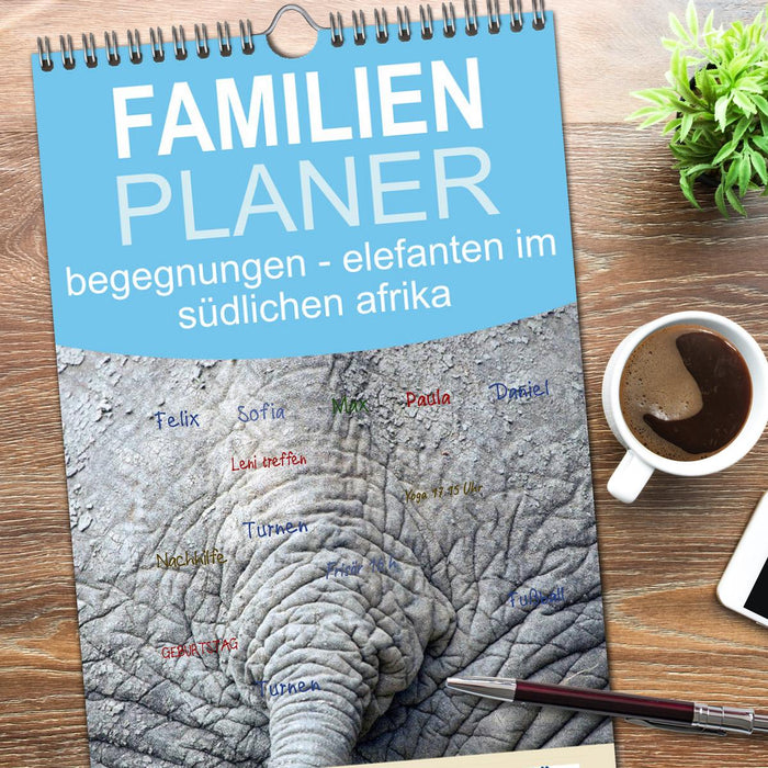 begegnungen - elefanten im südlichen afrika (CALVENDO Familienplaner 2026)