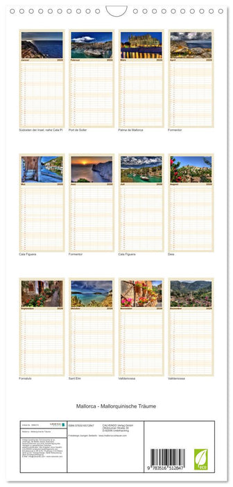 Mallorca - Mallorquinische Träume (CALVENDO Familienplaner 2026)