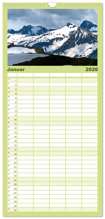 Oberstdorf und Umgebung (CALVENDO Familienplaner 2026)