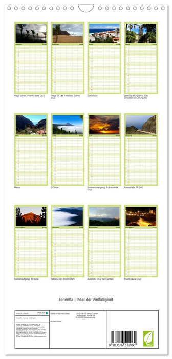 Teneriffa - Insel der Vielfältigkeit (CALVENDO Familienplaner 2026)