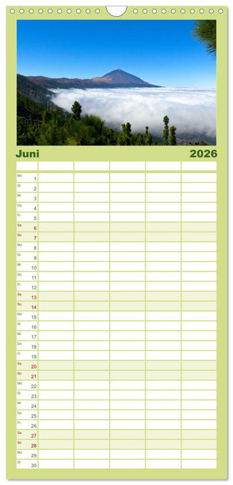 Teneriffa - Insel der Vielfältigkeit (CALVENDO Familienplaner 2026)