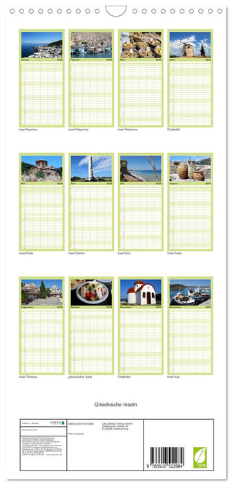 Griechische Inseln (CALVENDO Familienplaner 2026)