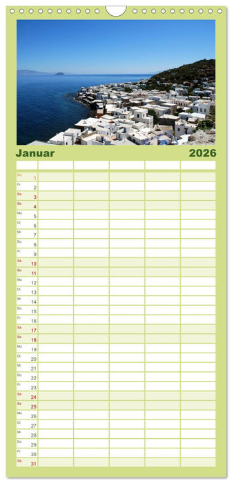 Griechische Inseln (CALVENDO Familienplaner 2026)