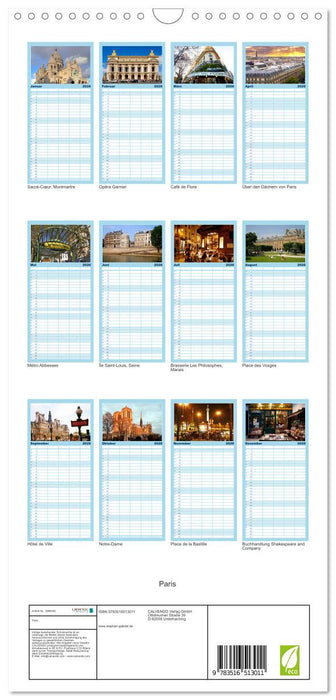Paris (CALVENDO Familienplaner 2026)