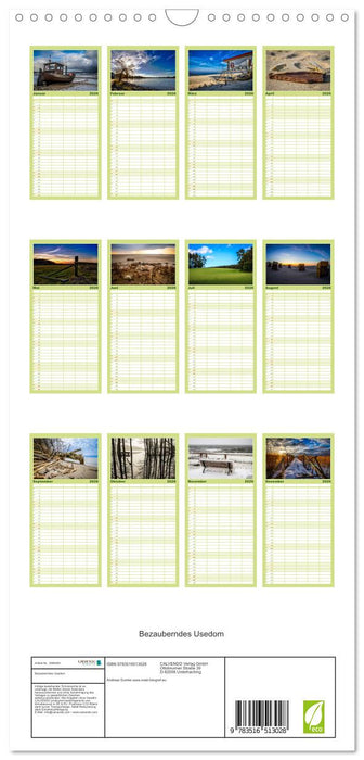 Bezauberndes Usedom (CALVENDO Familienplaner 2026)