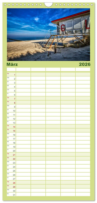 Bezauberndes Usedom (CALVENDO Familienplaner 2026)