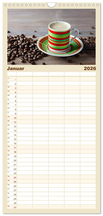 Kaffee & Schokolade (CALVENDO Familienplaner 2026)