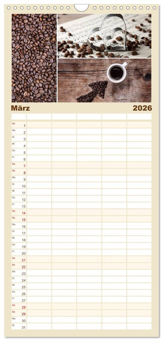 Kaffee & Schokolade (CALVENDO Familienplaner 2026)