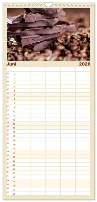 Kaffee & Schokolade (CALVENDO Familienplaner 2026)