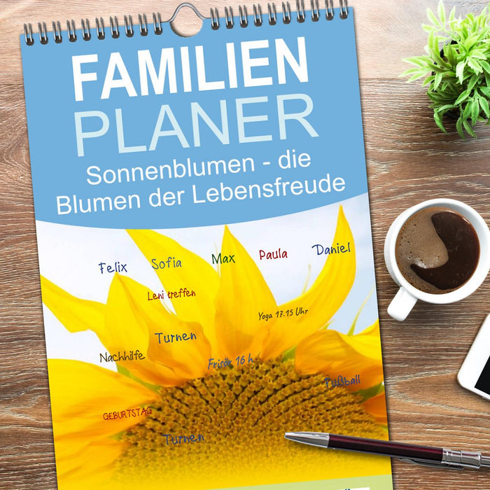 Sonnenblumen - die Blumen der Lebensfreude (CALVENDO Familienplaner 2026)