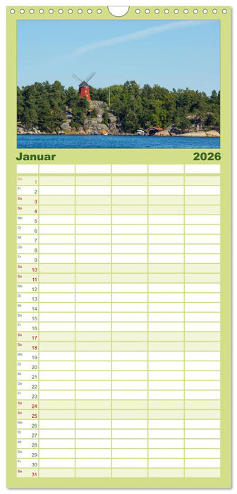 Stockholm und seine Schären (CALVENDO Familienplaner 2026)