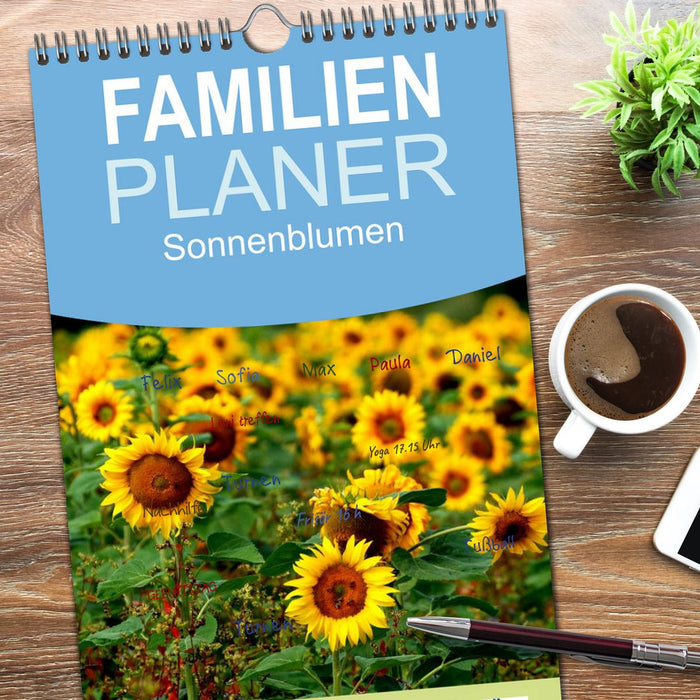 Sonnenblumen (CALVENDO Familienplaner 2026)