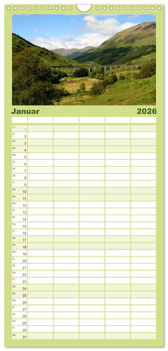 Western Highlands - Schottland (CALVENDO Familienplaner 2026)