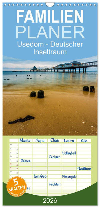 Usedom - Deutscher Inseltraum (CALVENDO Familienplaner 2026)