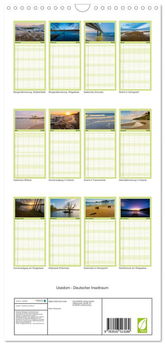 Usedom - Deutscher Inseltraum (CALVENDO Familienplaner 2026)