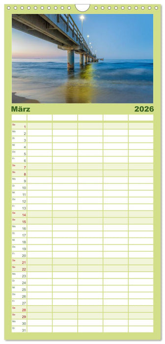 Usedom - Deutscher Inseltraum (CALVENDO Familienplaner 2026)