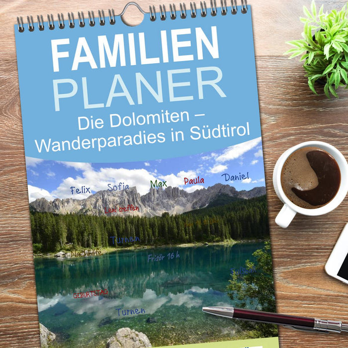 Die Dolomiten – Wanderparadies in Südtirol (CALVENDO Familienplaner 2026)