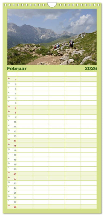 Die Dolomiten – Wanderparadies in Südtirol (CALVENDO Familienplaner 2026)