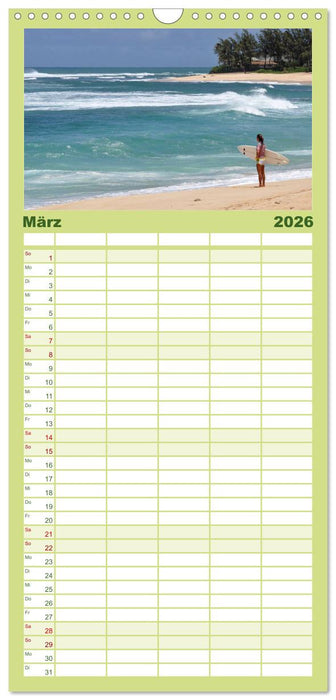 Hawaii - Land of Aloha (CALVENDO Familienplaner 2026)