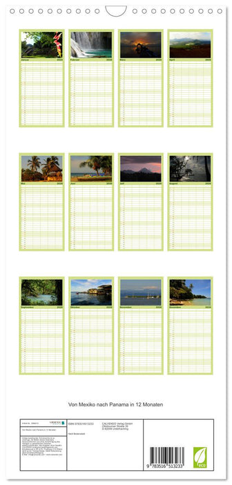 Von Mexiko nach Panama in 12 Monaten (CALVENDO Familienplaner 2026)