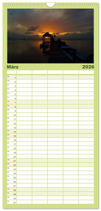 Von Mexiko nach Panama in 12 Monaten (CALVENDO Familienplaner 2026)