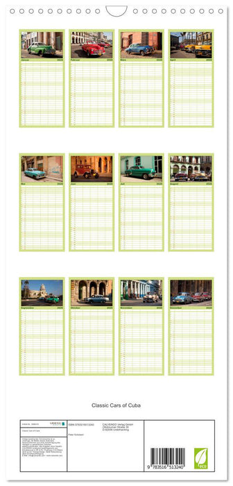 Classic Cars of Cuba (CALVENDO Familienplaner 2026)