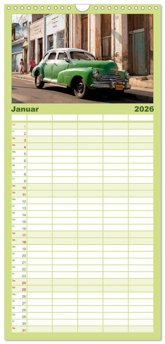 Classic Cars of Cuba (CALVENDO Familienplaner 2026)