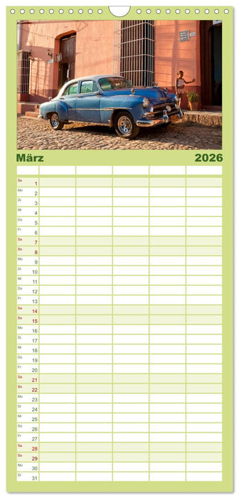 Classic Cars of Cuba (CALVENDO Familienplaner 2026)