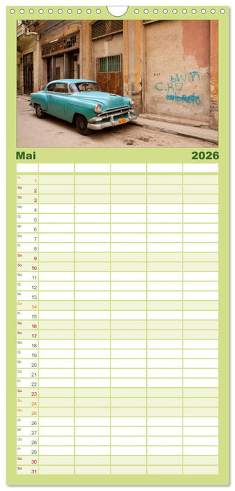 Classic Cars of Cuba (CALVENDO Familienplaner 2026)