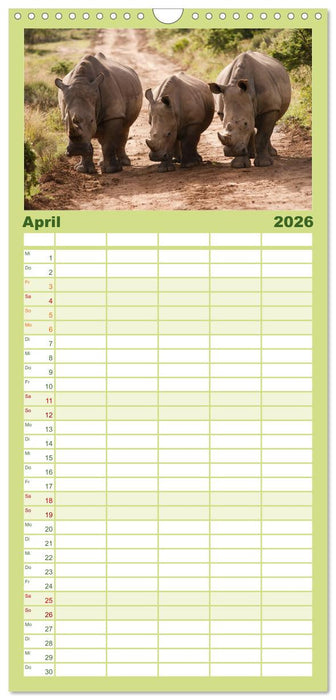 Tierische Glücksmomente (CALVENDO Familienplaner 2026)