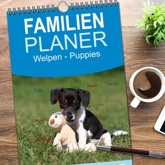 Welpen - Puppies (CALVENDO Familienplaner 2026)