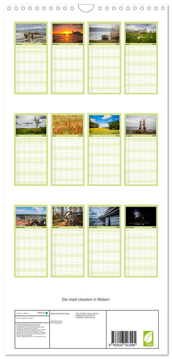 Die Insel Usedom in Bildern (CALVENDO Familienplaner 2026)