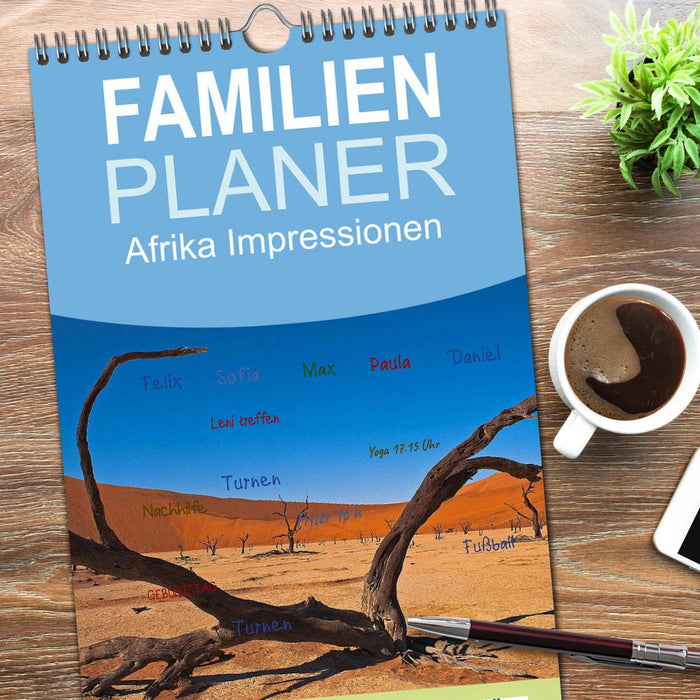 Afrika Impressionen. NAMIBIA - SÜDAFRIKA - BOTSWANA (CALVENDO Familienplaner 2026)