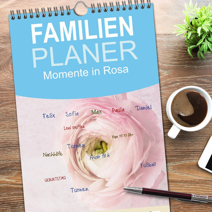 Momente in Rosa (CALVENDO Familienplaner 2026)