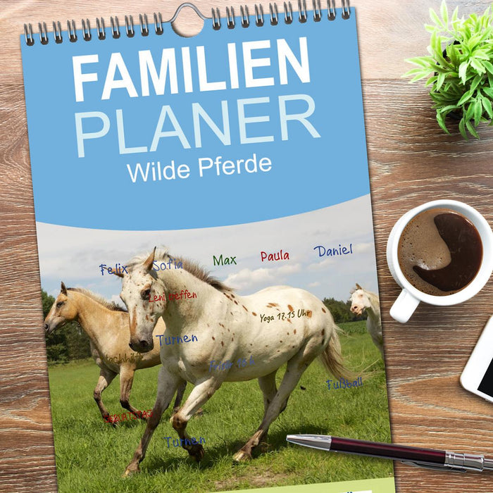 Wilde Pferde (CALVENDO Familienplaner 2026)