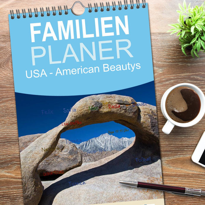 USA - American Beautys (CALVENDO Familienplaner 2026)