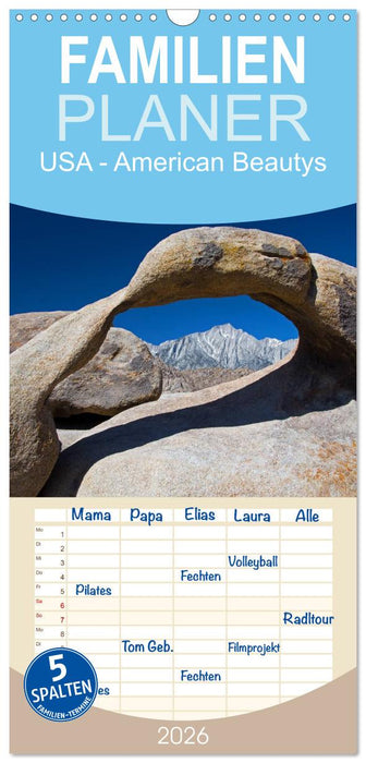 USA - American Beautys (CALVENDO Familienplaner 2026)