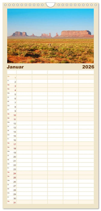 USA - American Beautys (CALVENDO Familienplaner 2026)