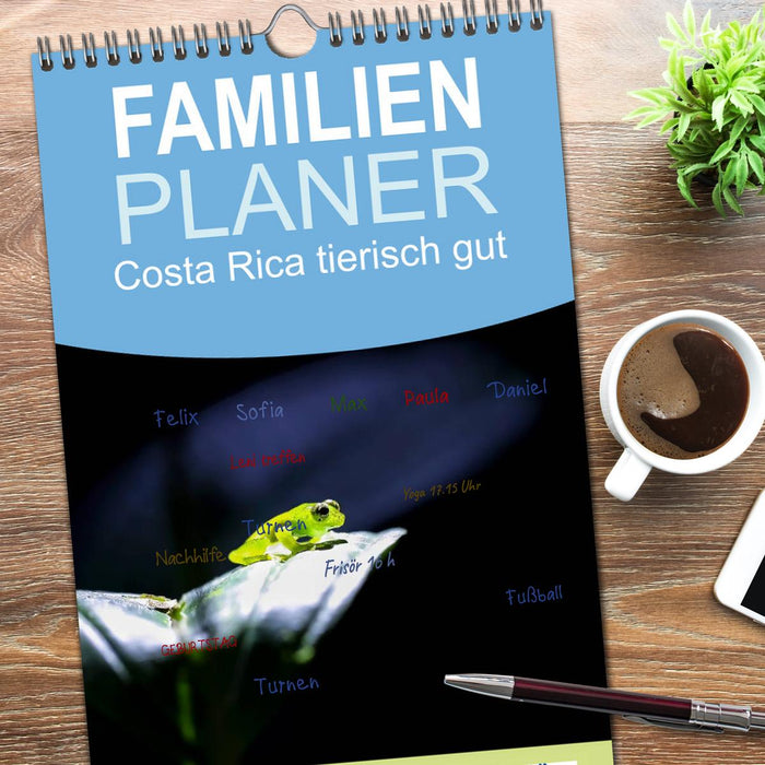Costa Rica tierisch gut (CALVENDO Familienplaner 2026)