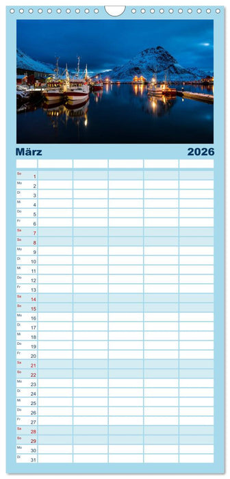 Magisches Nordland. Eine Reise in das Herz Skandinaviens (CALVENDO Familienplaner 2026)