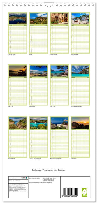 Mallorca - Trauminsel des Südens (CALVENDO Familienplaner 2026)