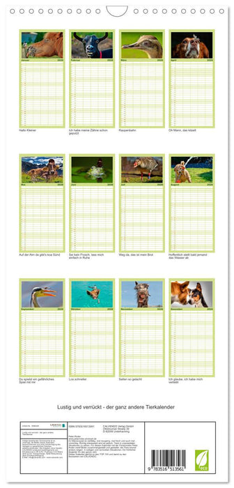 Lustig und verrückt - der ganz andere Tierkalender (CALVENDO Familienplaner 2026)