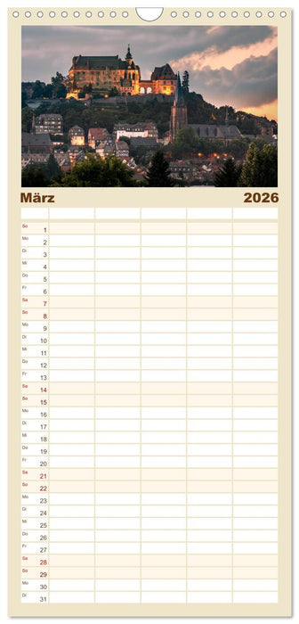 Märchenhaftes Marburg (CALVENDO Familienplaner 2026)