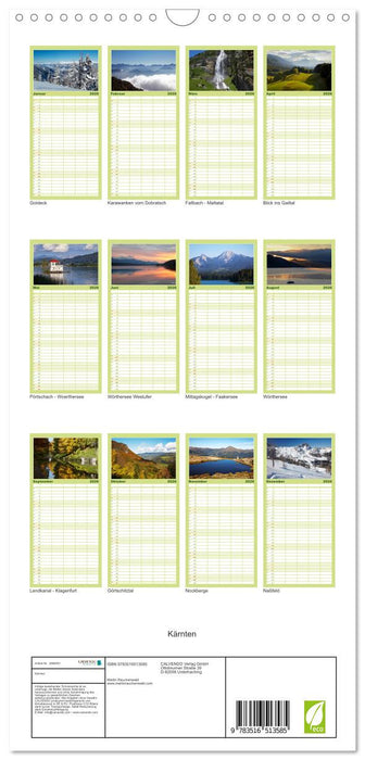 Kärnten (CALVENDO Familienplaner 2026)