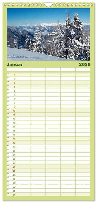 Kärnten (CALVENDO Familienplaner 2026)